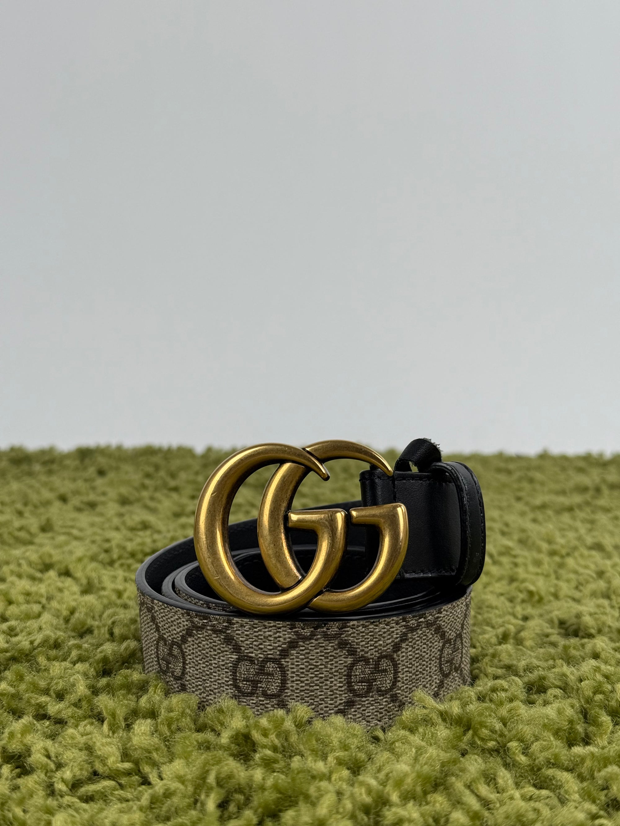 Cintura Gucci Monogram Beige 90/36