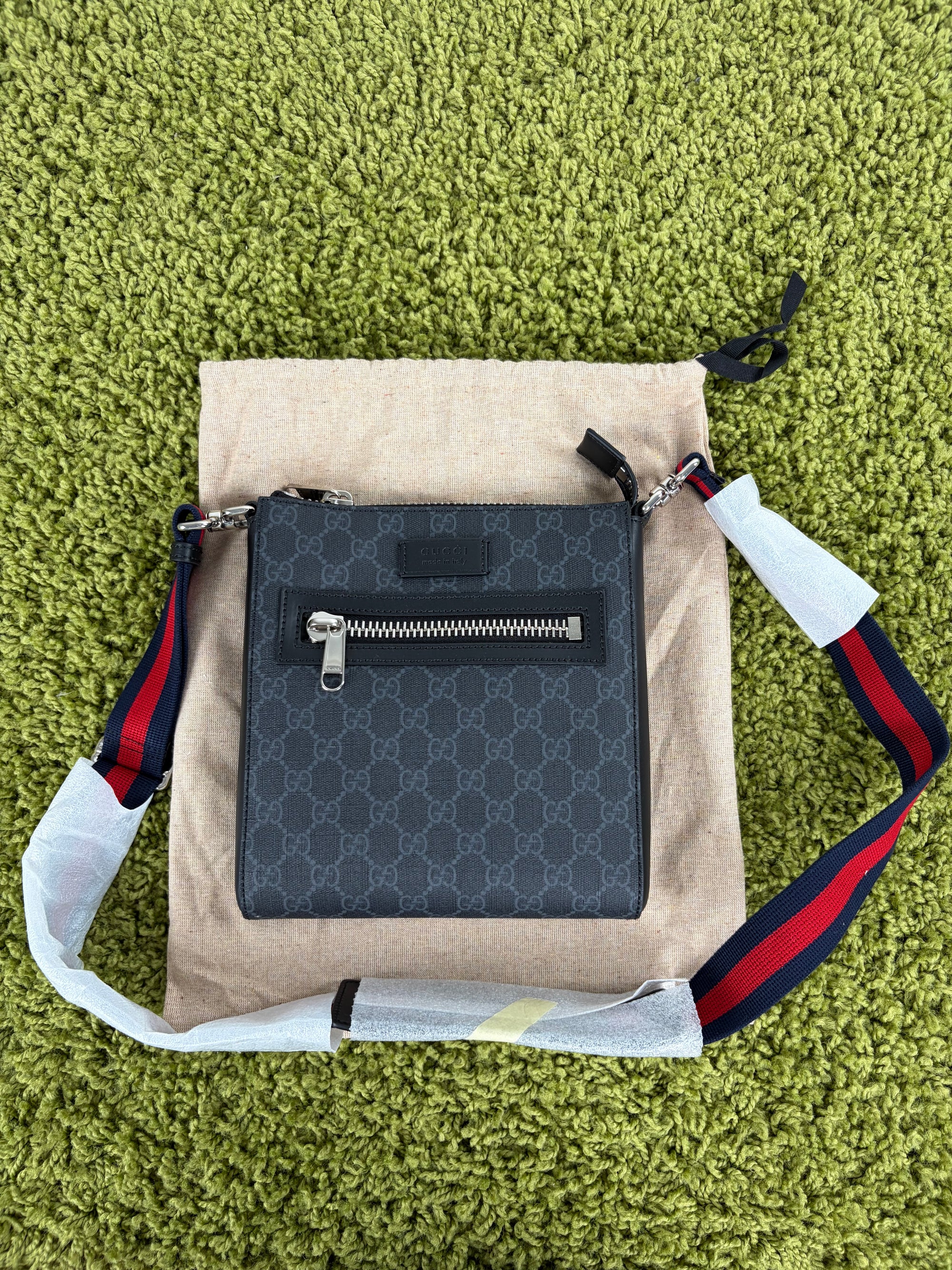 Borsello Gucci nero blu e rosso