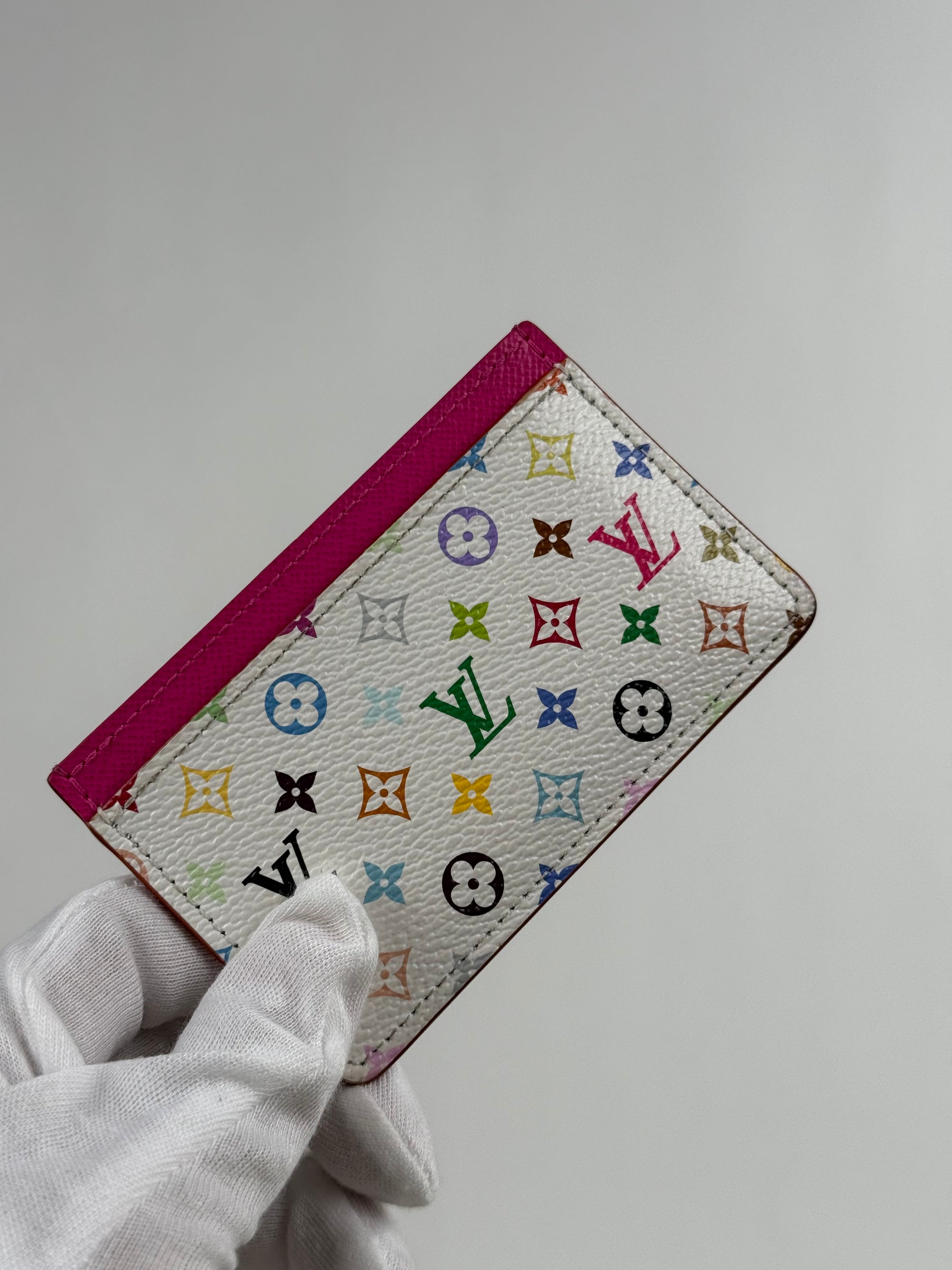 Portacarte Louis Vuitton Bianco Multicolor