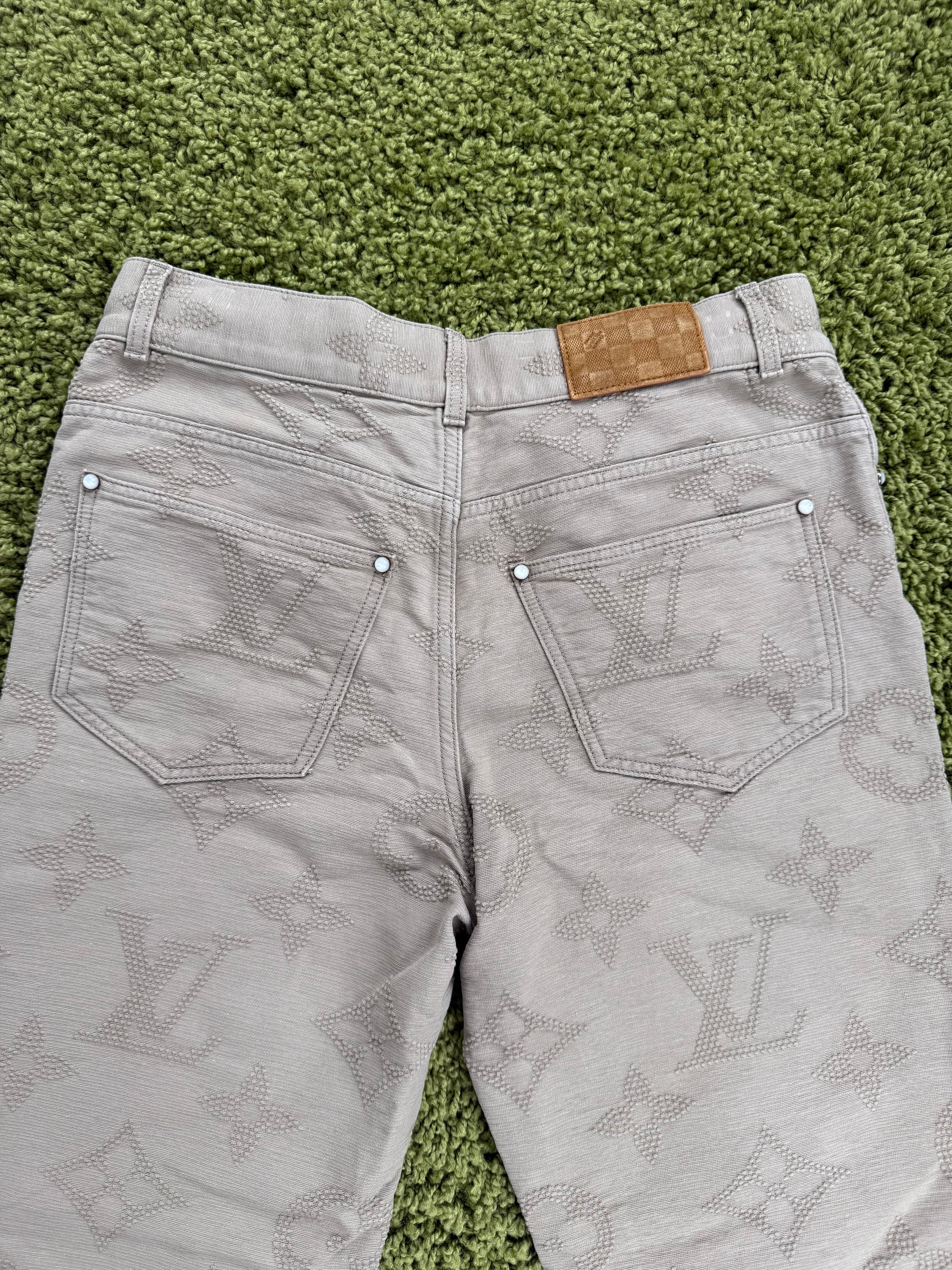 Jeans Louis Vuitton Monogram Beige 33