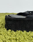 Borsa a tracolla saddle in jacquard Christian Dior Nero