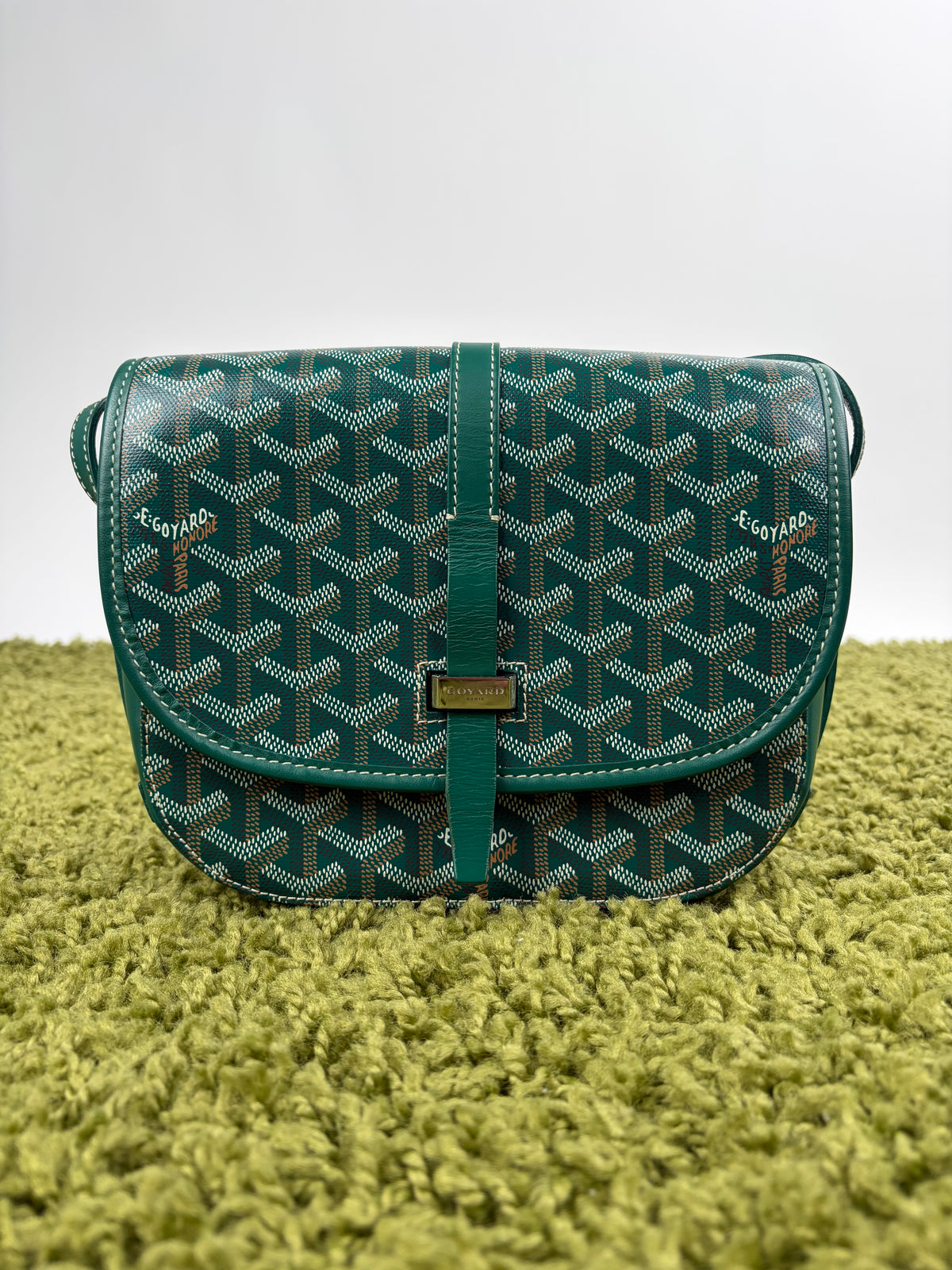 Borsa Goyard Belvedere PM in tela Goyardine Verde - Second Hand Di Fiore