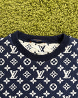 Felpa Girocollo Louis Vuitton Monogram Blu XL