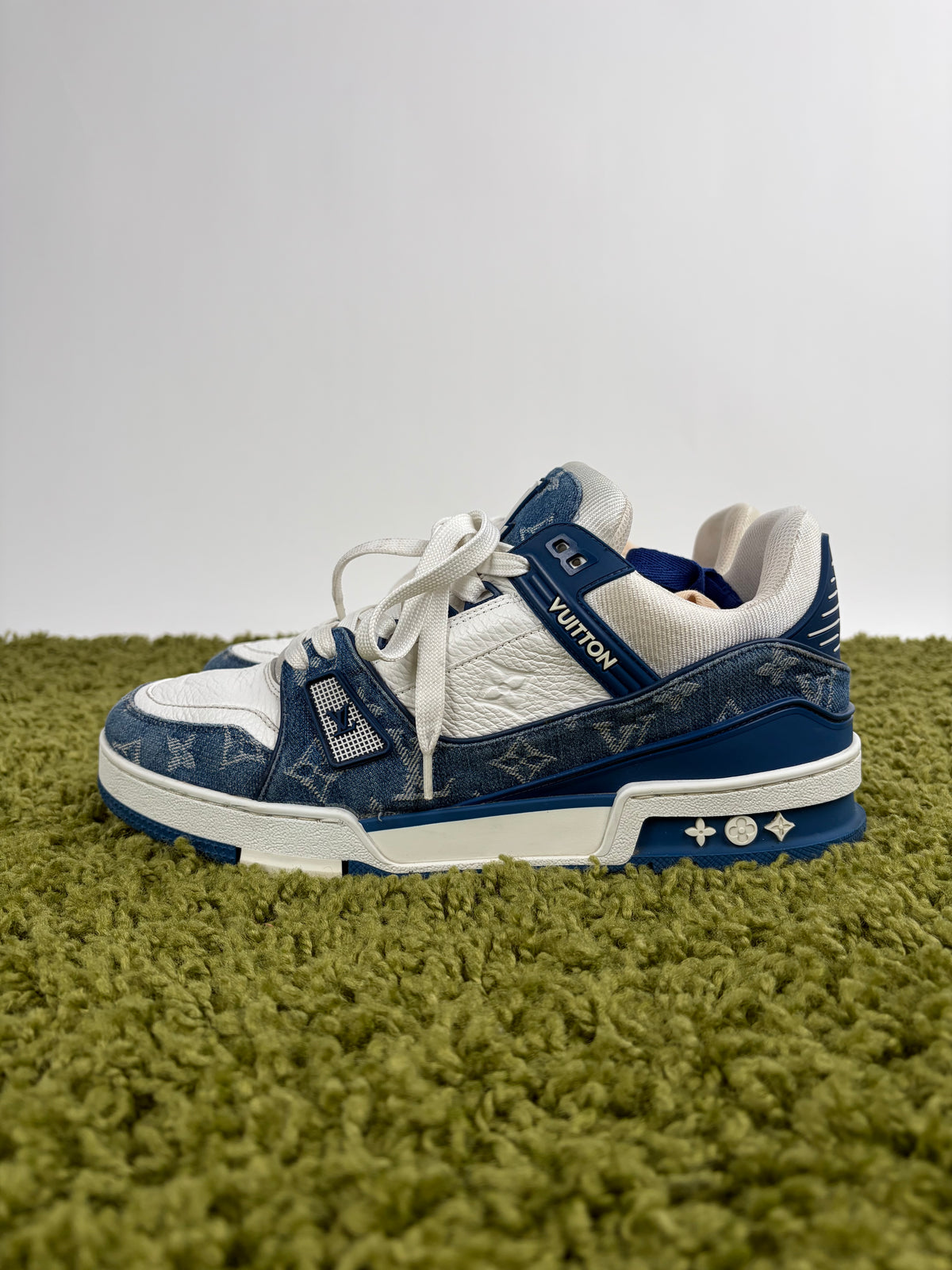 Louis Vuitton Trainer In Denim Blu 8