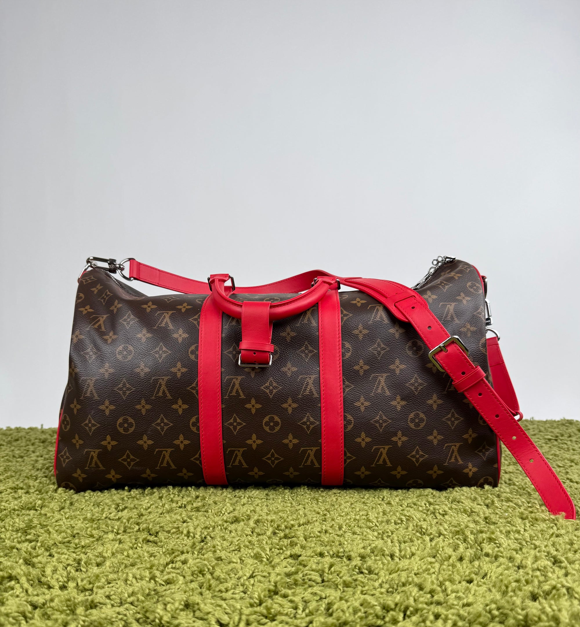 Keepall Bandoulière 45 Louis Vuitton Marrone Rosso