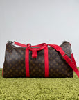 Keepall Bandoulière 45 Louis Vuitton Marrone Rosso