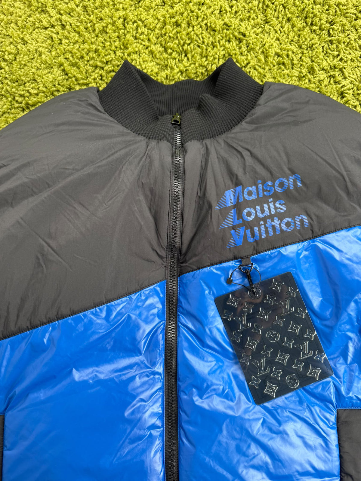 Giubbotto Louis Vuitton Bouson Blu Nero Reversibile