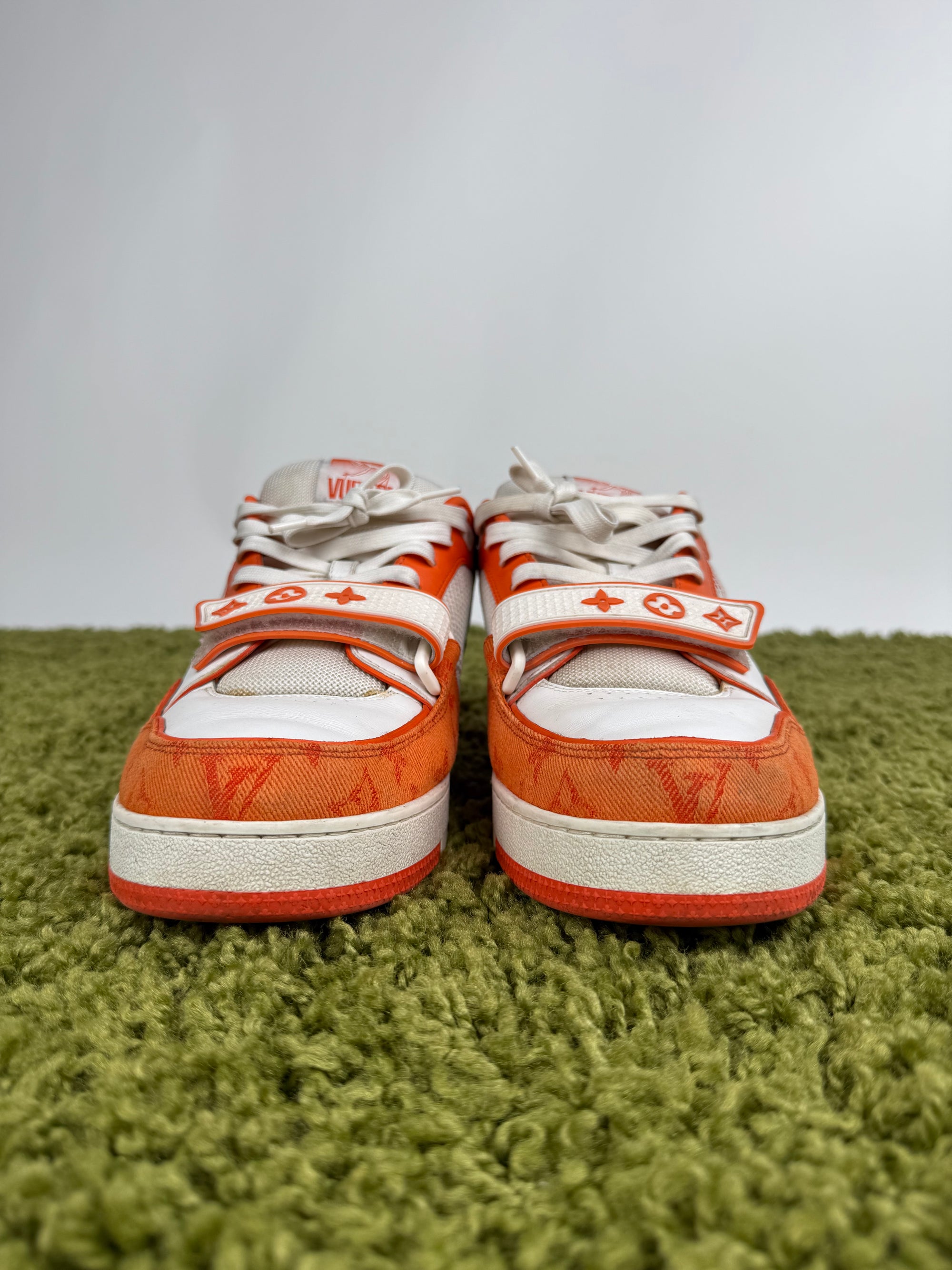 Louis Vuitton Trainer in Denim Arancione 9