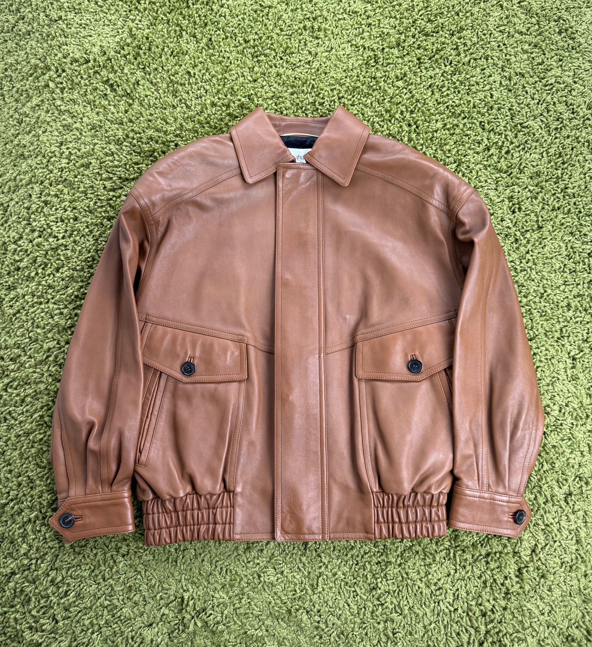 Giubbotto Saint Laurent in Pelle Marrone 160/84Y