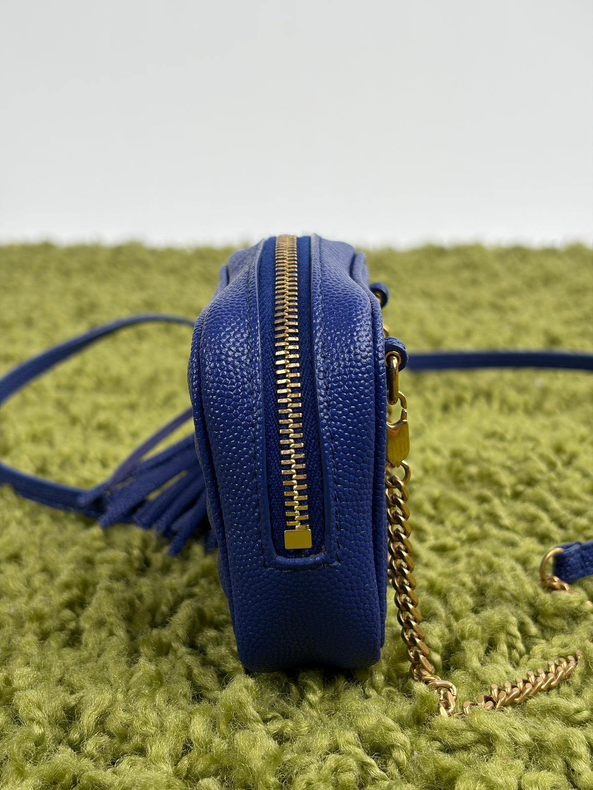 Borsa a spalla Saint Laurent Baby LoubBlu