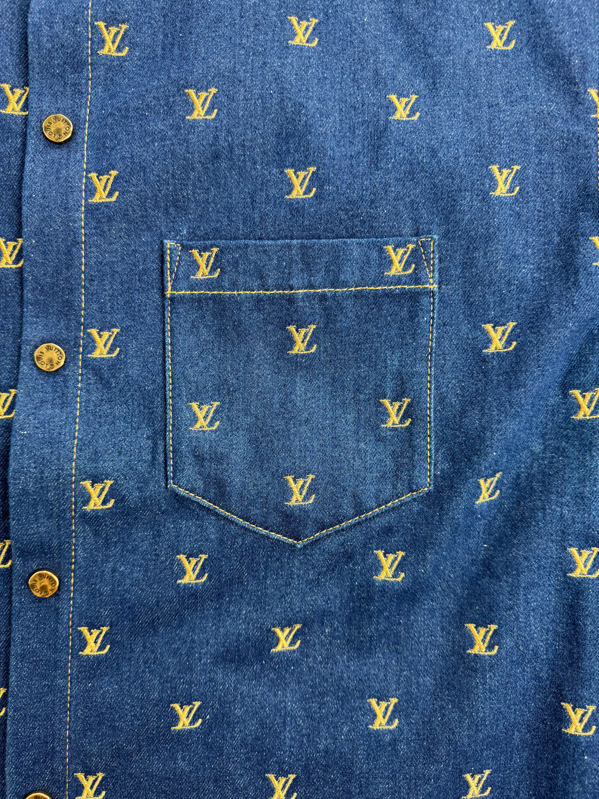 Completo Louis Vuitton In Denim Camicia S Pantaloncino 30