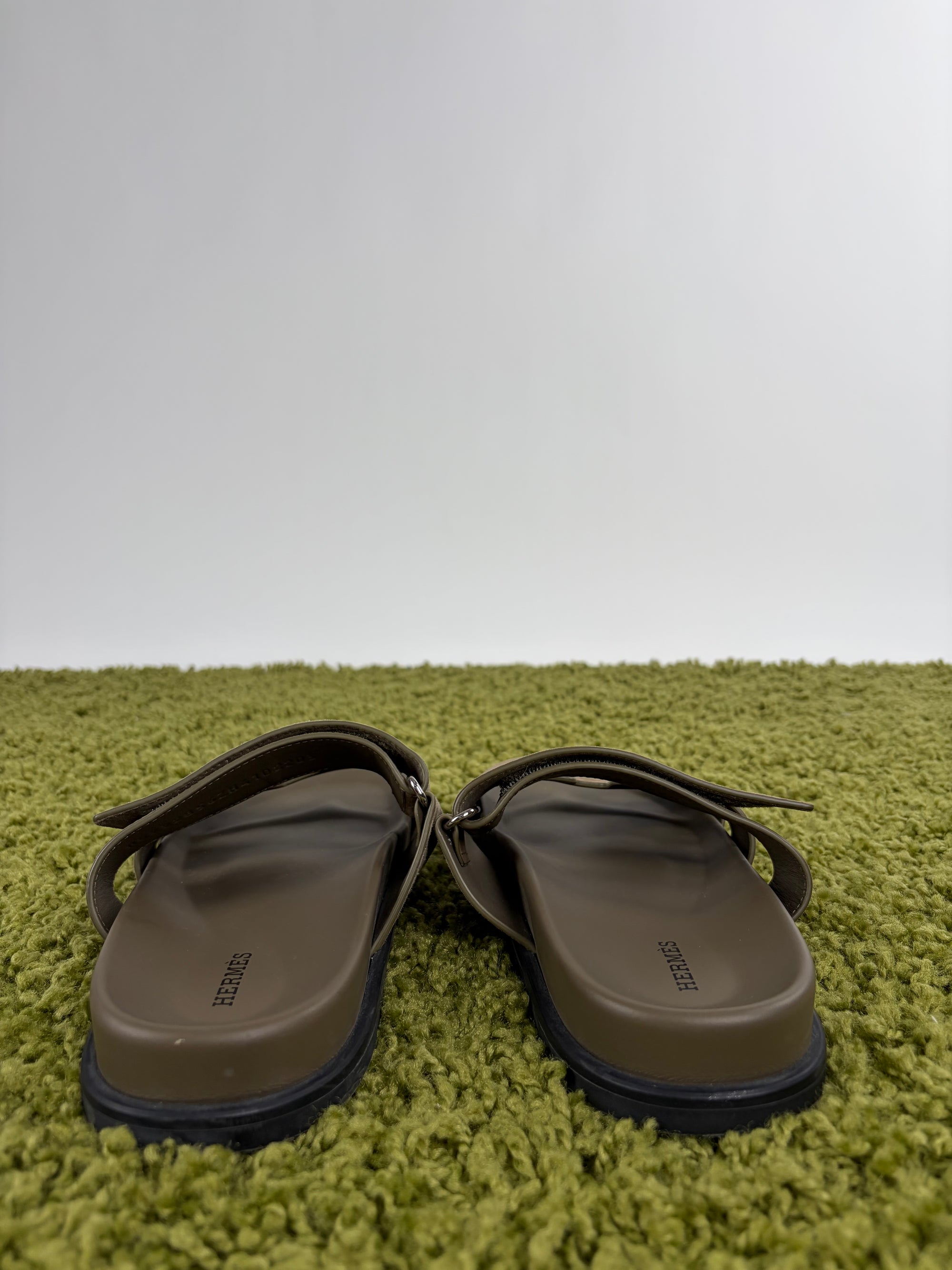 Sandali Hermes Chypre Size 41 verde scuro