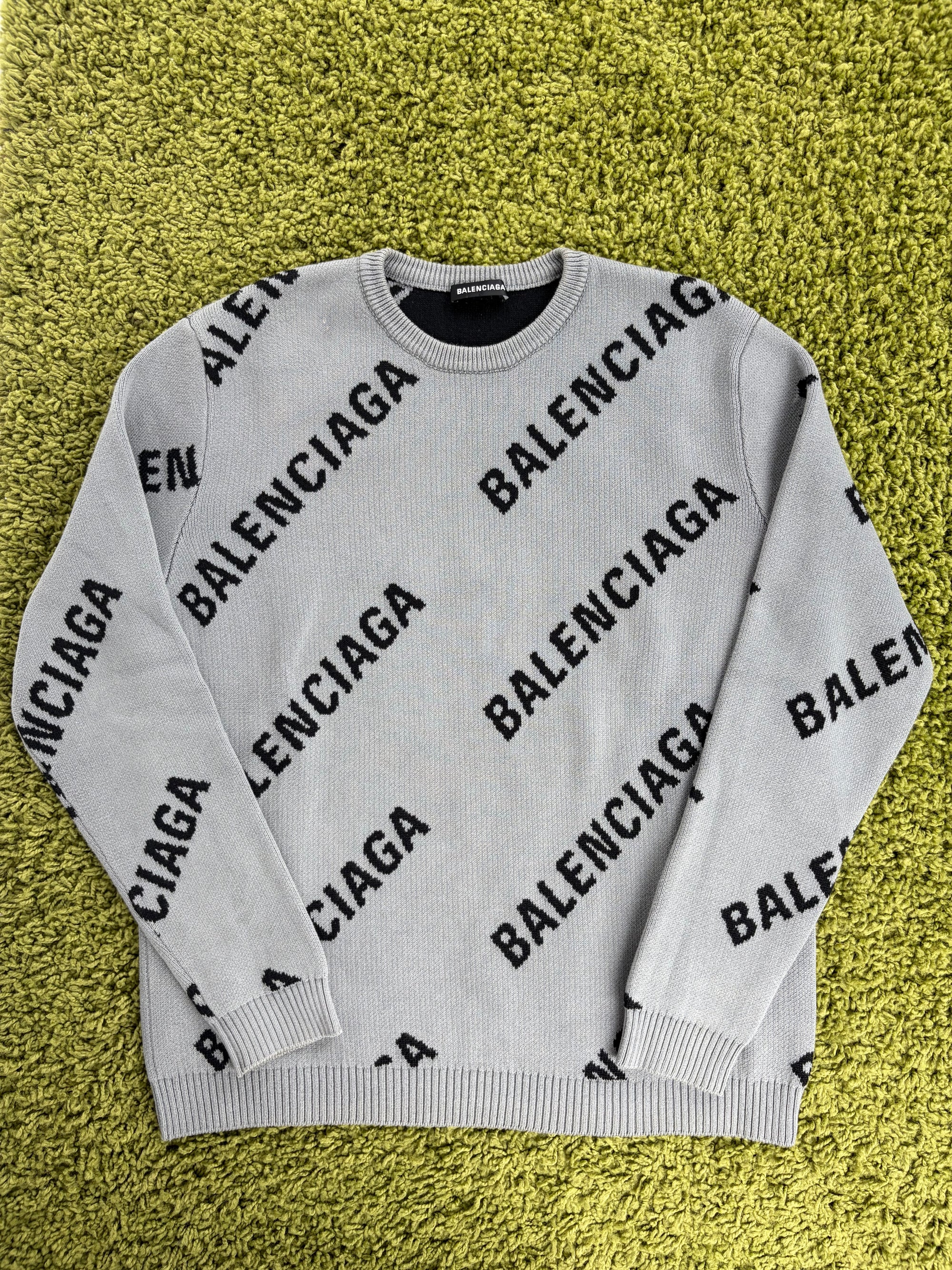 Maglione Balenciaga Size L veste XL grigio e nero