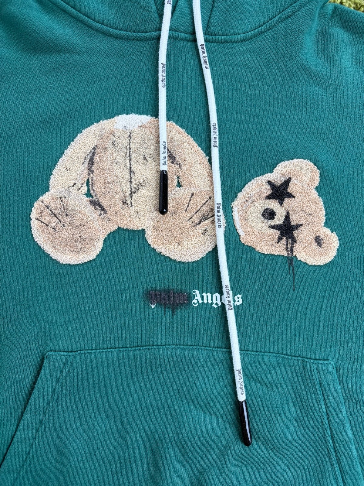 Felpa Palm Angels Teddy Bear Verde XL - Second Hand Di Fiore