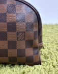 Beauty Case Louis Vuitton in tela Damier Marrone