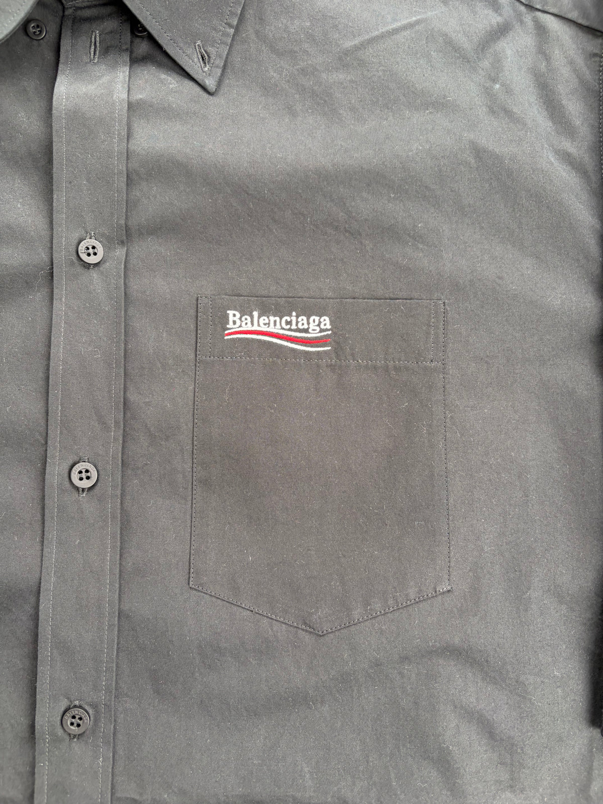 Camicia Balenciaga doppio strato Nera 37