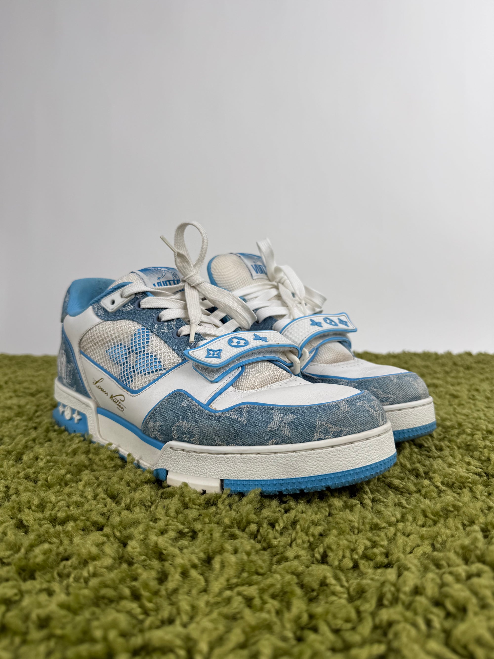 Louis Vuitton Trainer in denim Azzurro 8.5