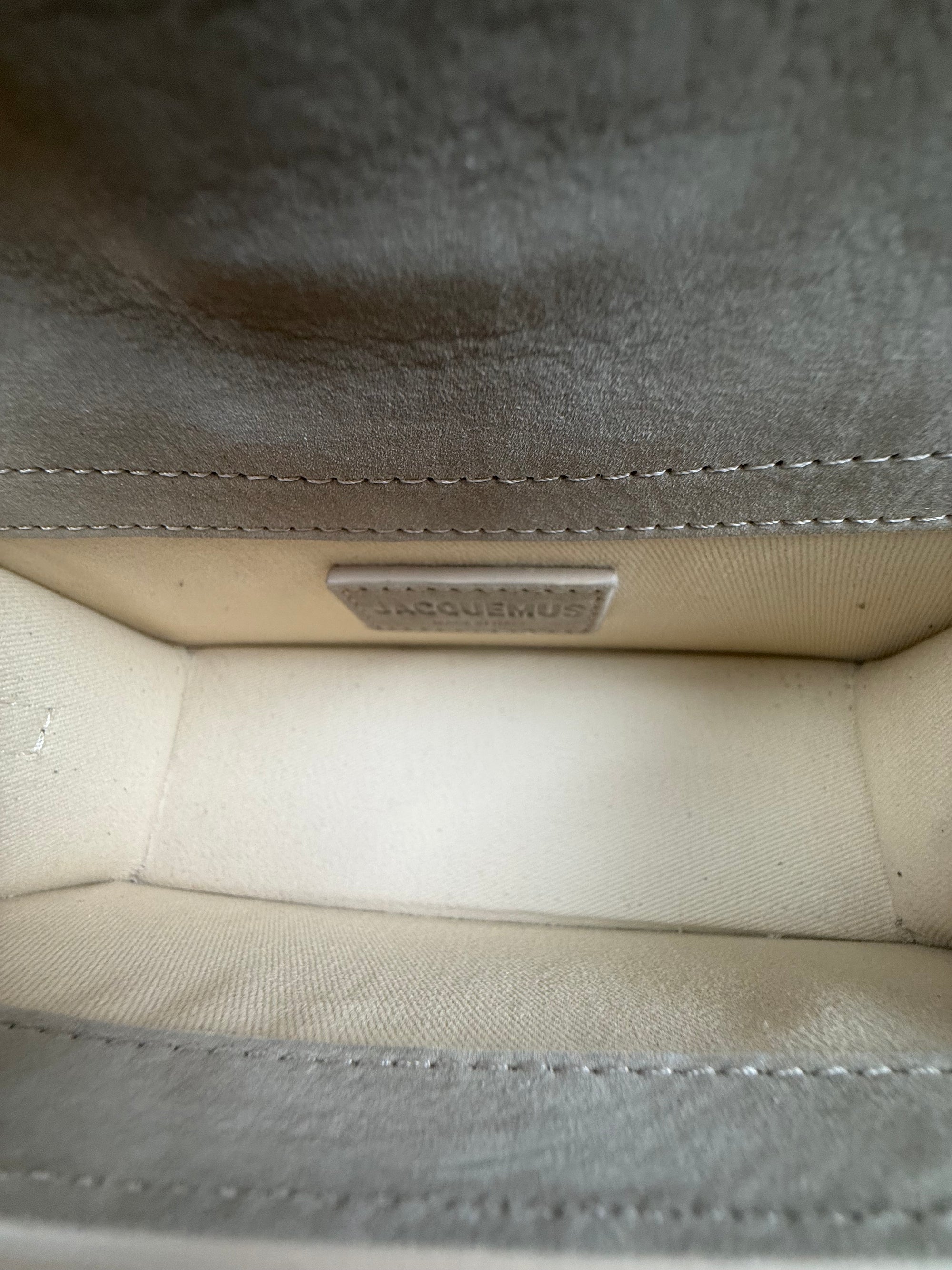 Borsa Mini Jacquemus La grande Bambino camoscio Beige