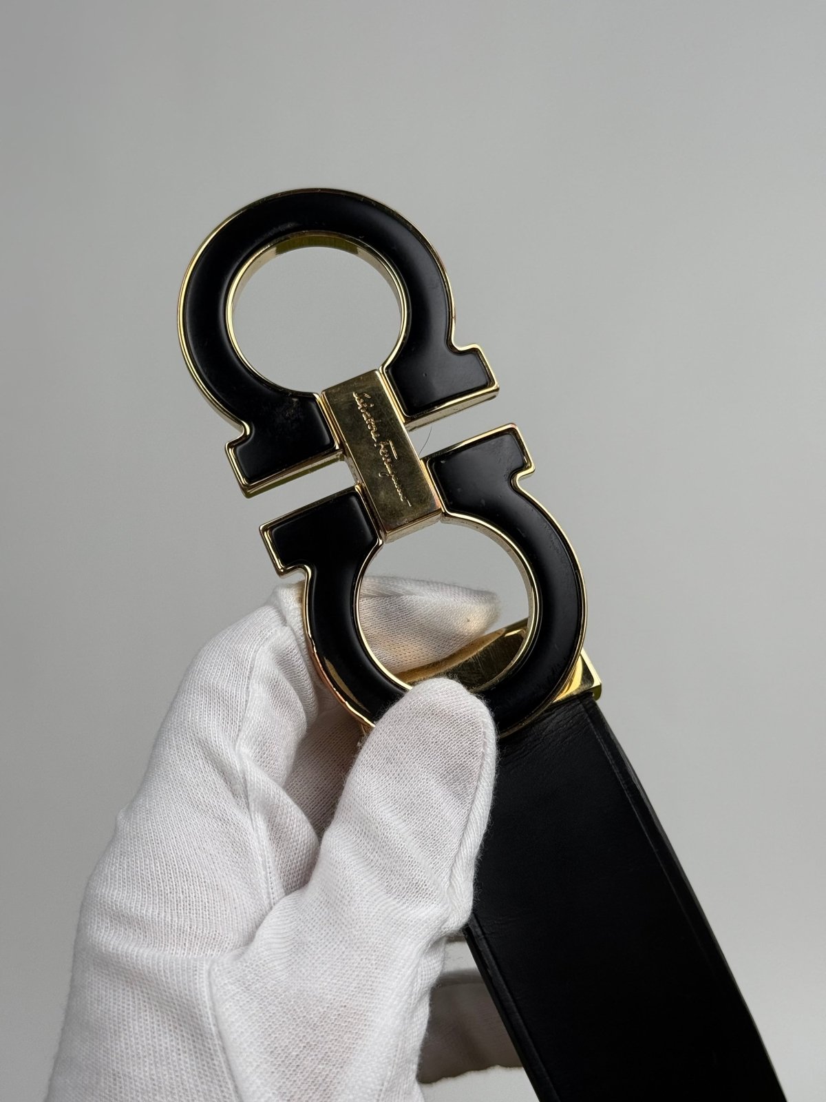 Cintura Ferragamo Nero 105cm - Second Hand Di Fiore