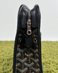 Pochette Goyard Jouvence MM in tela Goyardine Nera