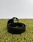 Cintura Gucci nera e argento