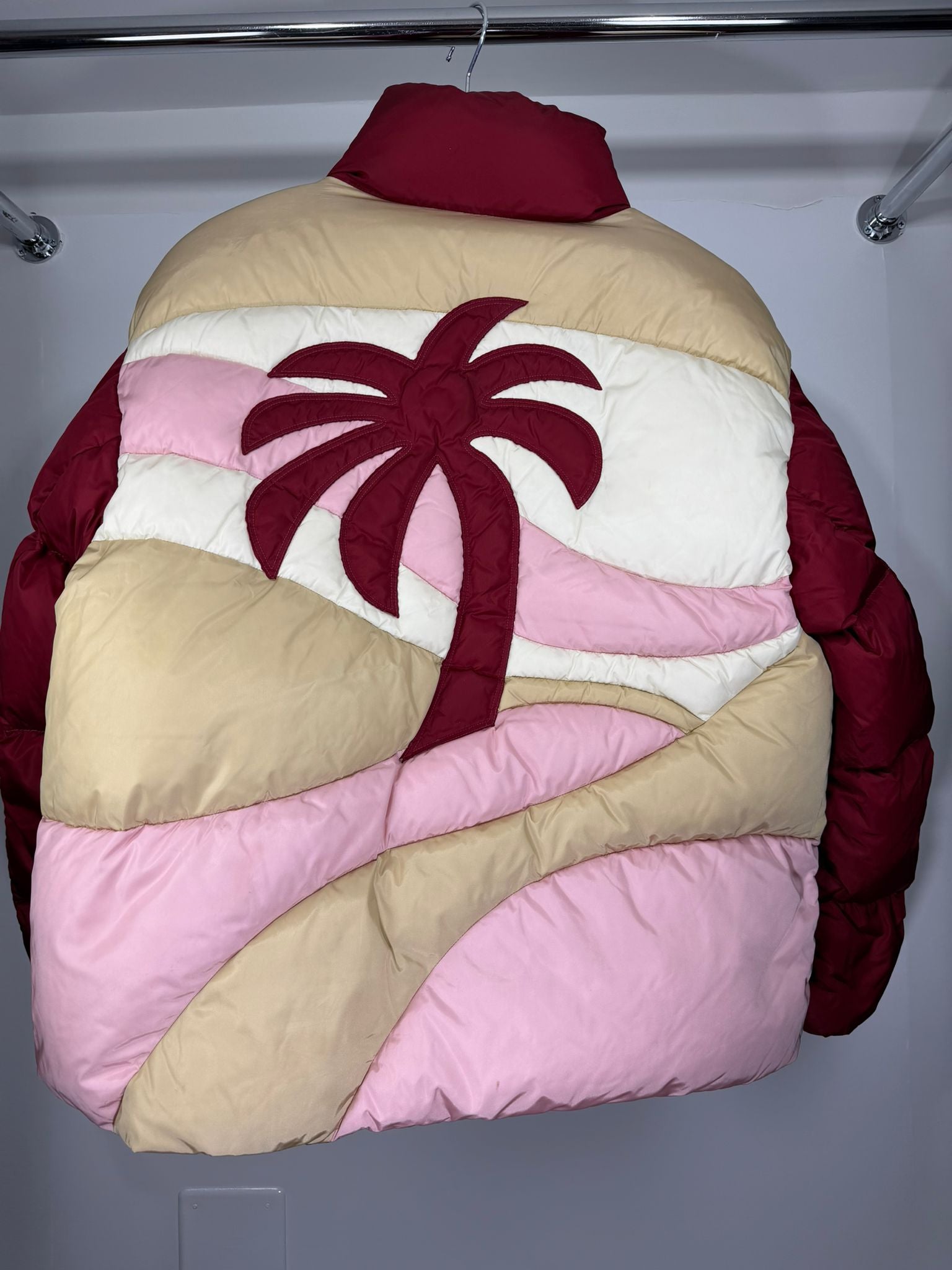 giubbotto Moncler X Palm angels Size 0=XS rosso rosa e marrone