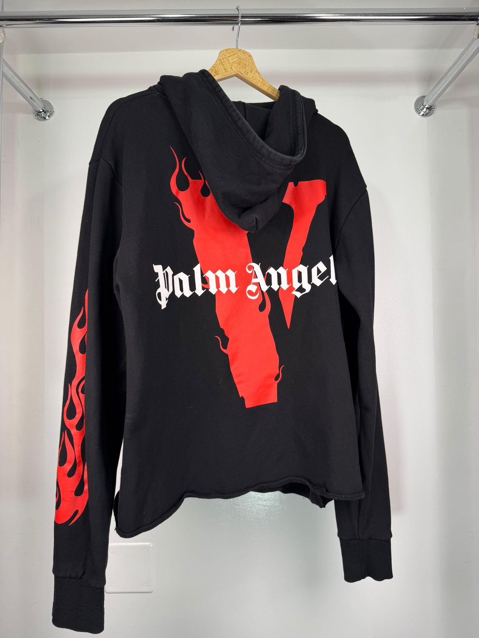Felpa Vlone X Palm angels Size L veste M nero rosso e bianco
