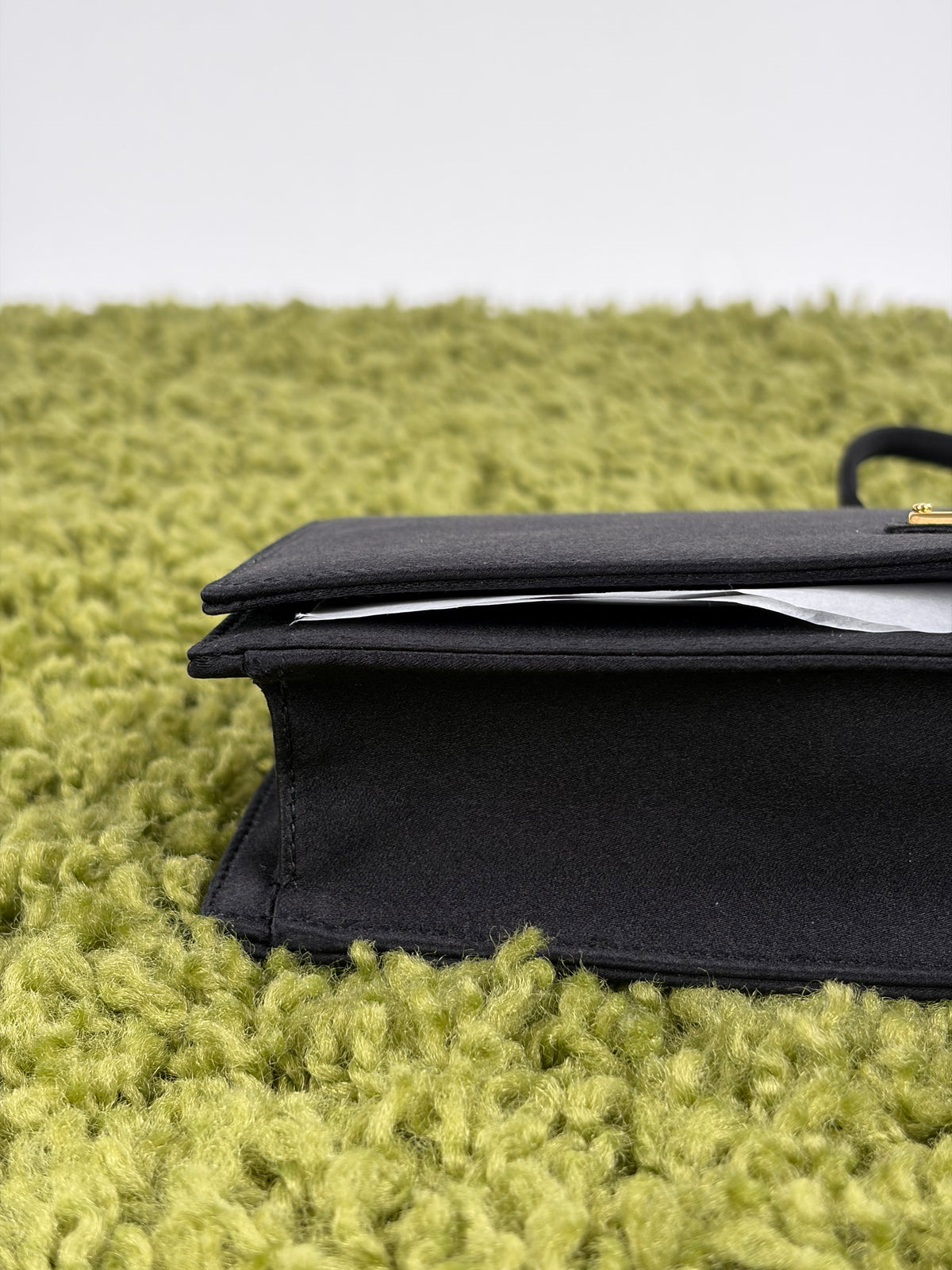 Borsa a spalla Prada Mini in raso Nero