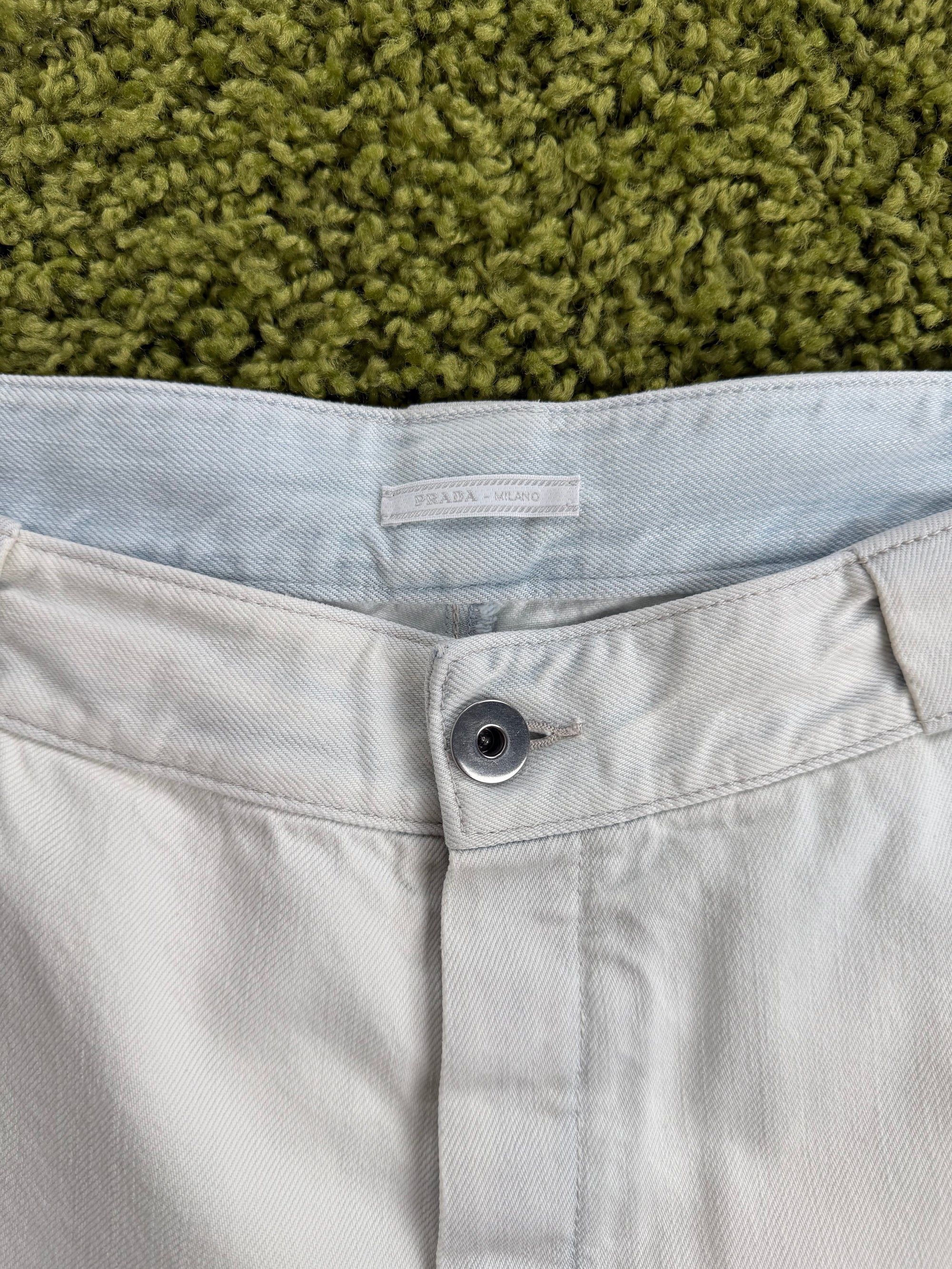 Pantaloncino Prada in denim Bianco 54