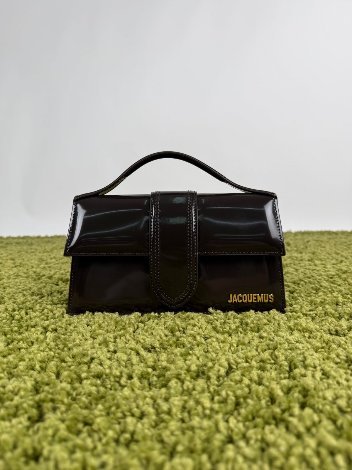 Jacquemus la grande bambino marrone lucida - Second Hand Di Fiore