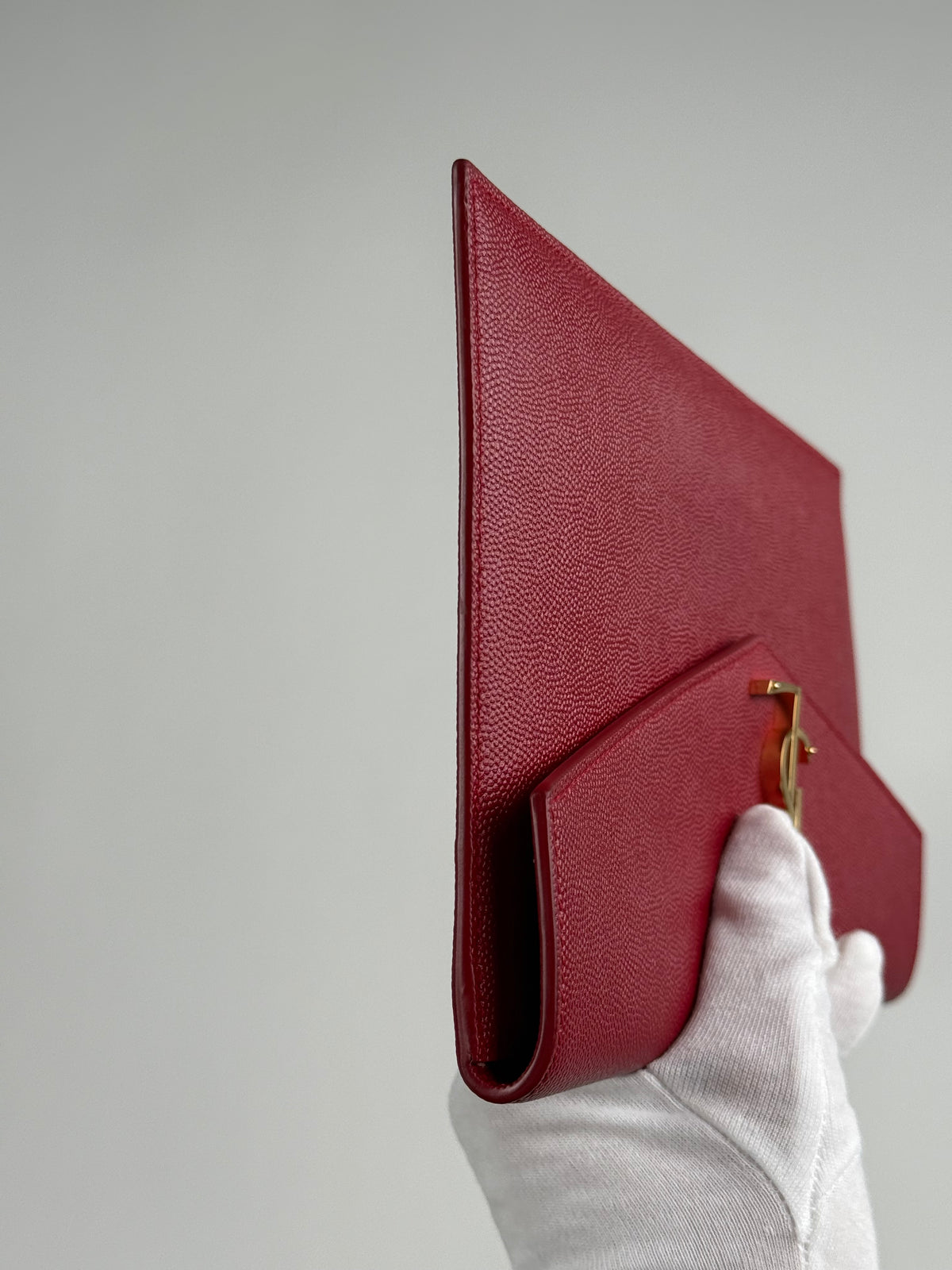 Pochette Yves Saint Laurent Grain de Poudre Uptown Rosso