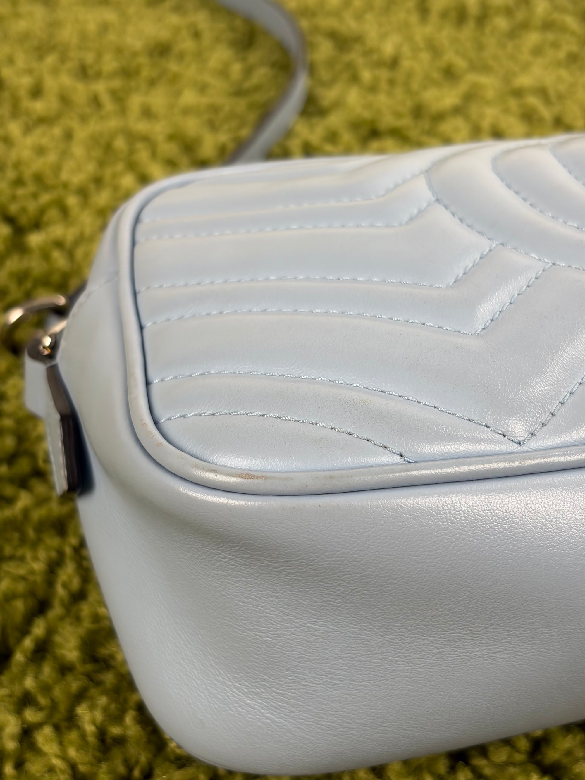 Borsa Gucci Marmont azzurra