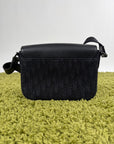 Borsa a tracolla Christian Dior Saddle con pattina Nero
