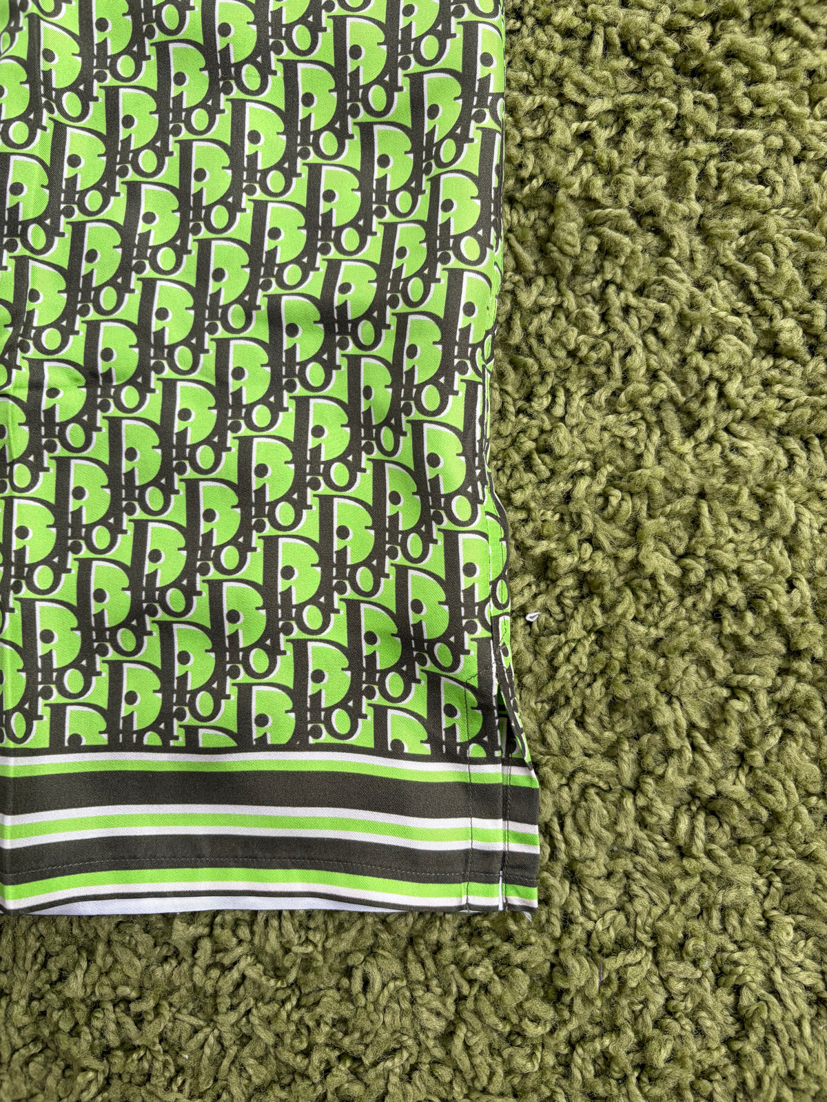 Camicia Christian Dior Oblique Pixel Verde 40