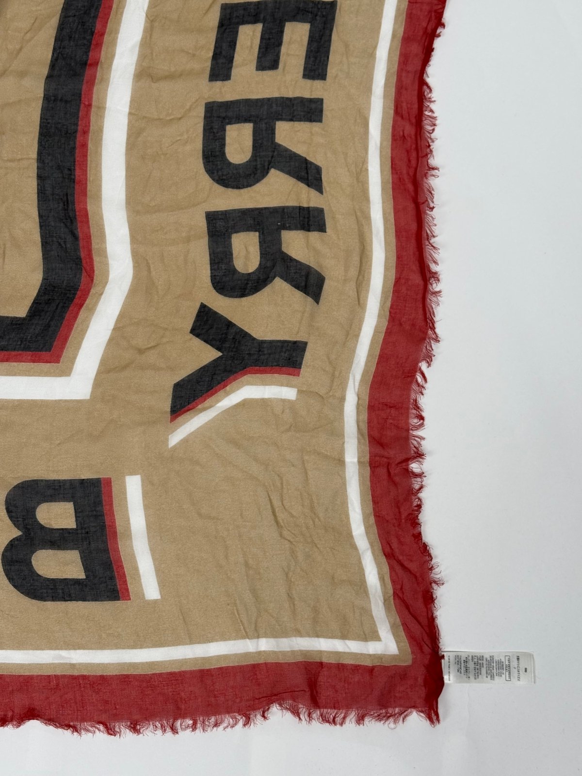 Foulard Burberry marrone rosso nero e bianco - Second Hand Di Fiore