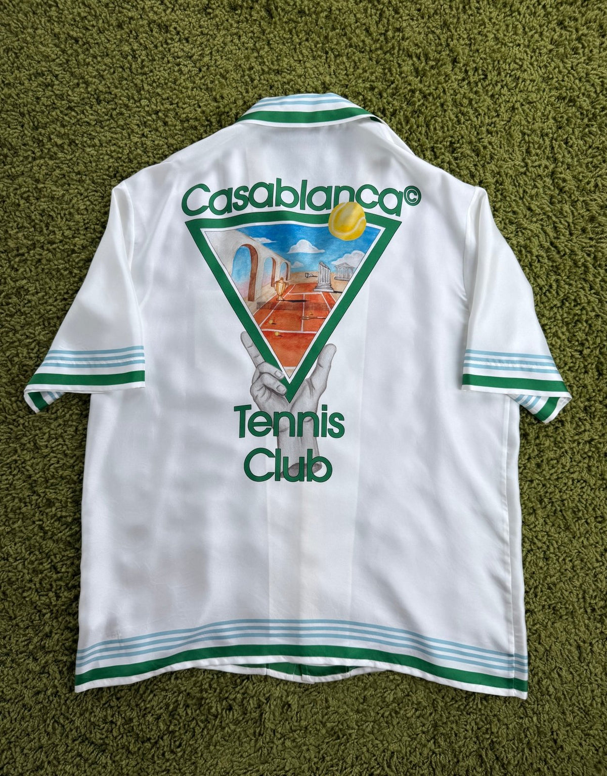 Camicia Metaphysical Tennis Icon Casablanca Bianca Multicolor XL - Second Hand Di Fiore