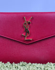 Pochette Yves Saint Laurent Grain de Poudre Uptown Rosso