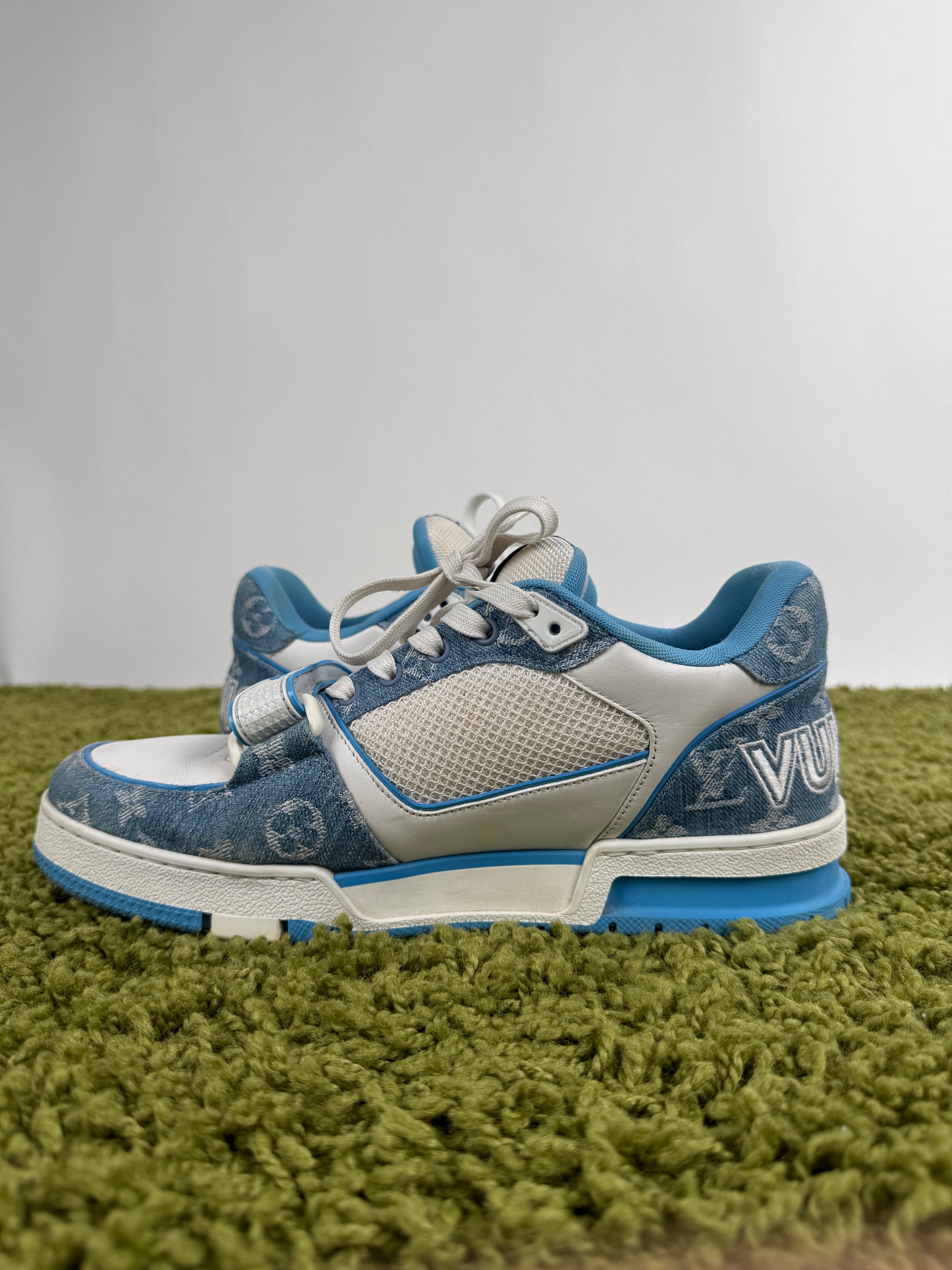 Louis Vuitton Trainer in denim Azzurro 8.5