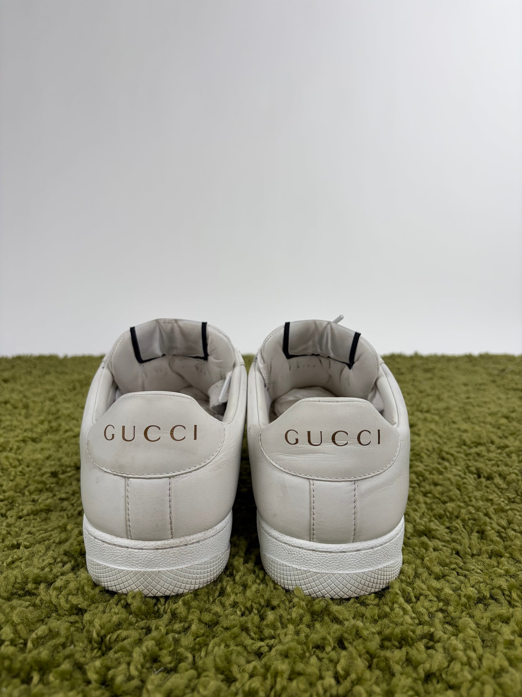 Gucci Ace Size 9=43 calza 43.5 bianche rosse e verdi