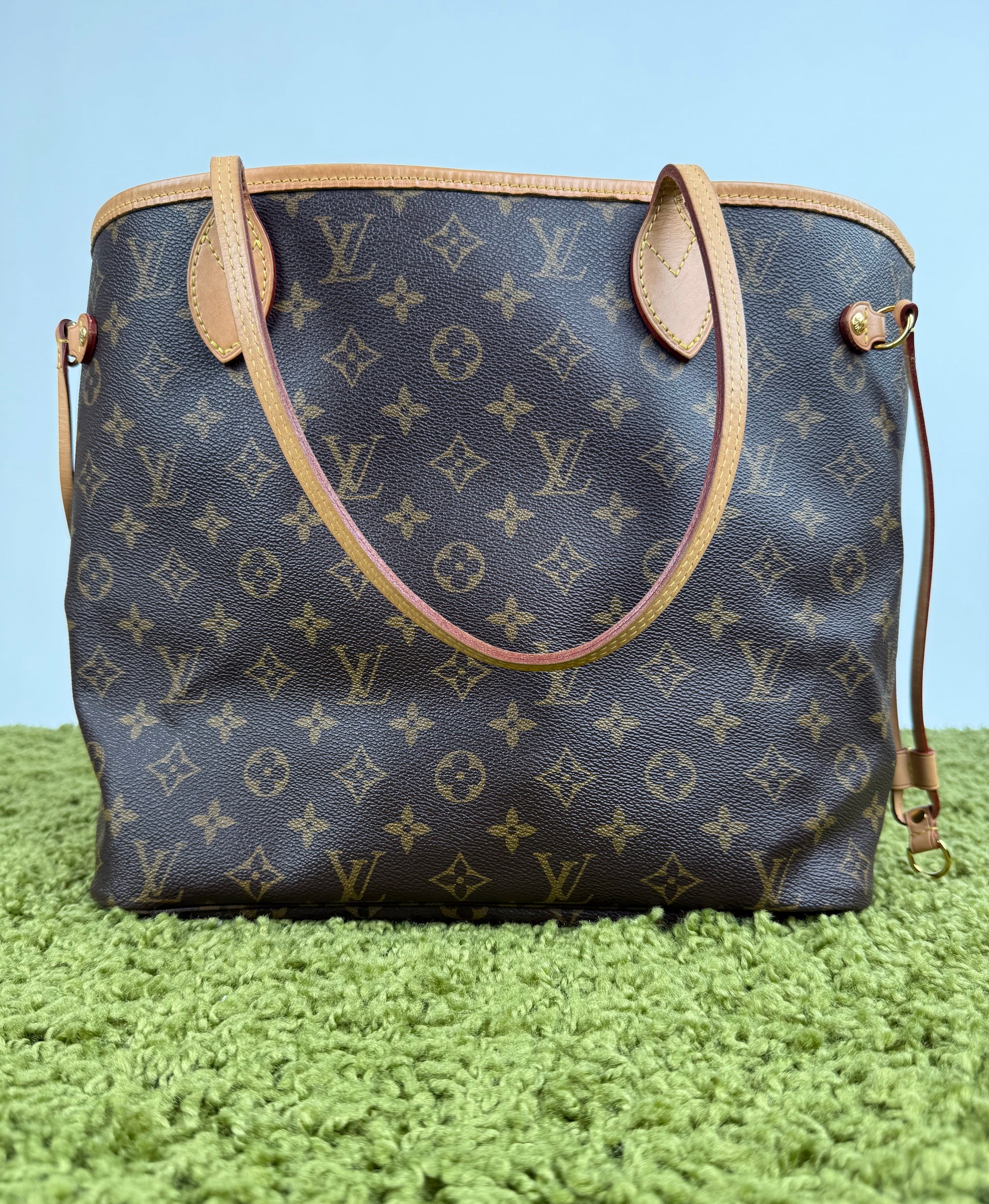 Borsa Neverfull Louis Vuitton MM Marrone