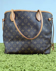 Borsa Neverfull Louis Vuitton MM Marrone