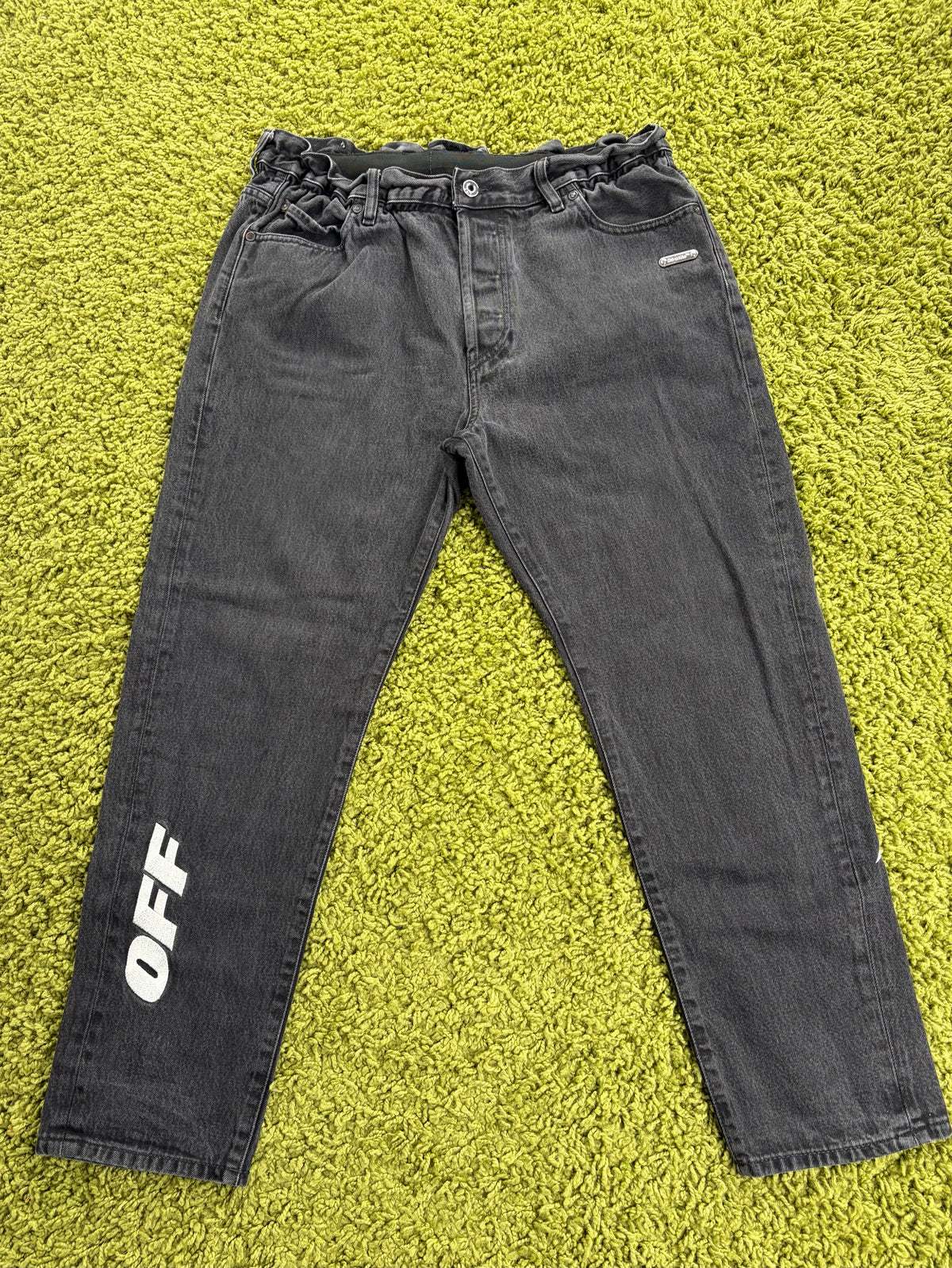 Jeans Off White in Denim Nero 34