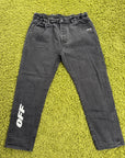 Jeans Off White in Denim Nero 34