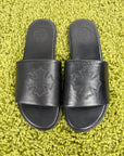 Sandali Slide Chrome Hearts in pelle Nero 45