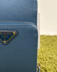 Borsa a tracolla Prada Smartphone Case Blu