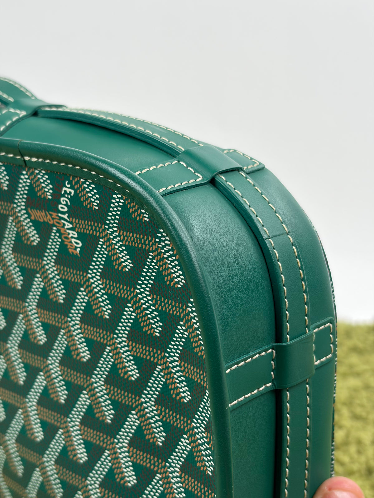 Borsa Goyard Belvedere PM in tela Goyardine Verde
