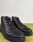 Christian Louboutin Pelle nera spike sneaker 43