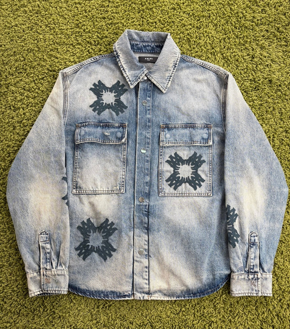 Giacca ma qua Amiri Appliquè In Denim L - Second Hand Di Fiore