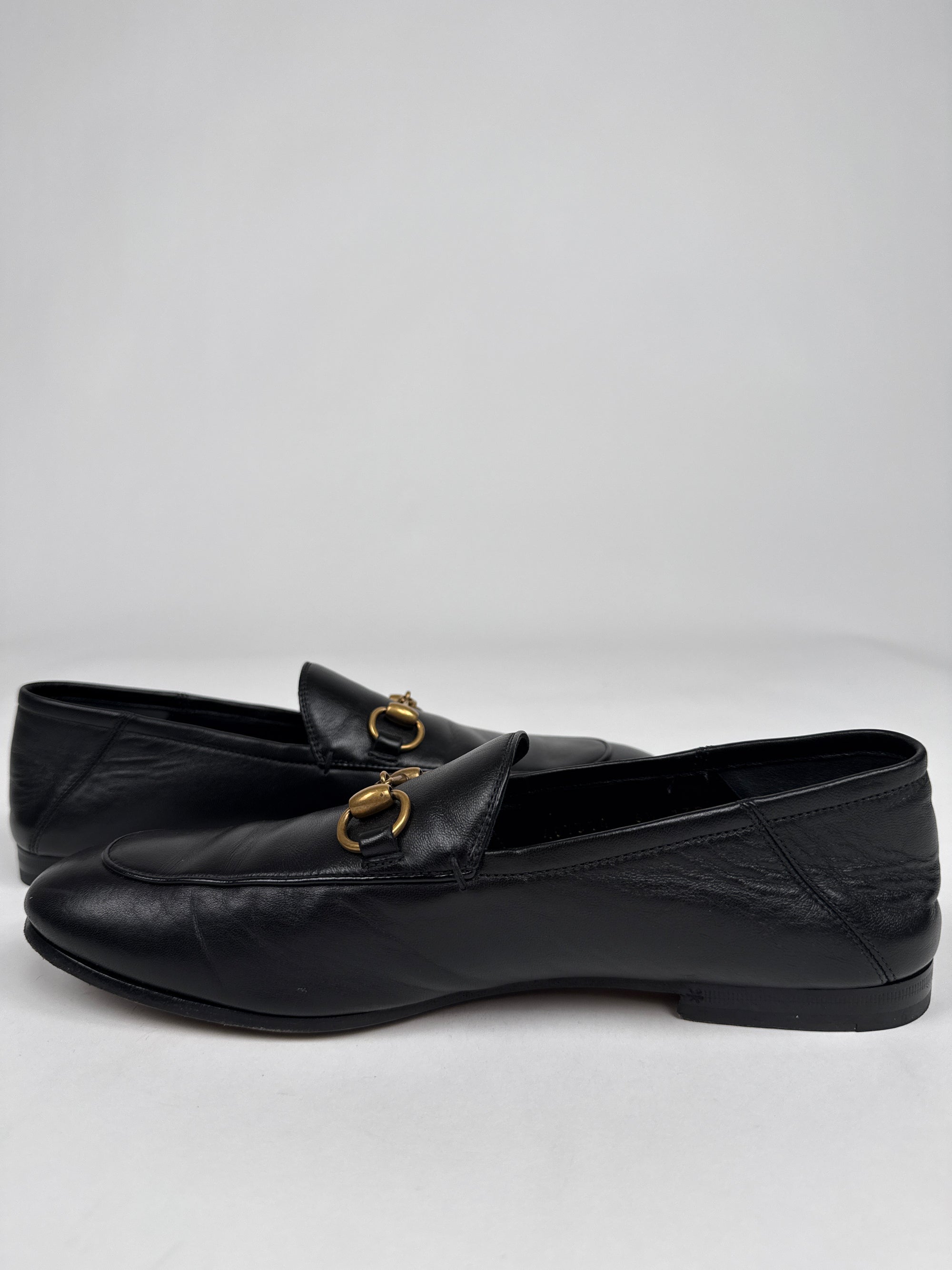 Mocassini Gucci con morsetto in pelle nera