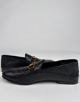 Mocassini Gucci con morsetto in pelle nera